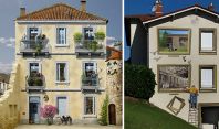 როგორ გაამხიარულა ფრანგმა მხატვარმა მოსაწყენი ნაცრისფერი სახლები - ჩვენს სახლებსაც მოუხდებოდა, არა?!